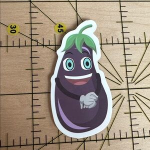 💜13/$13 +Bundle Sticker Sale| Eggplant Vegetable Waterproof Sticker